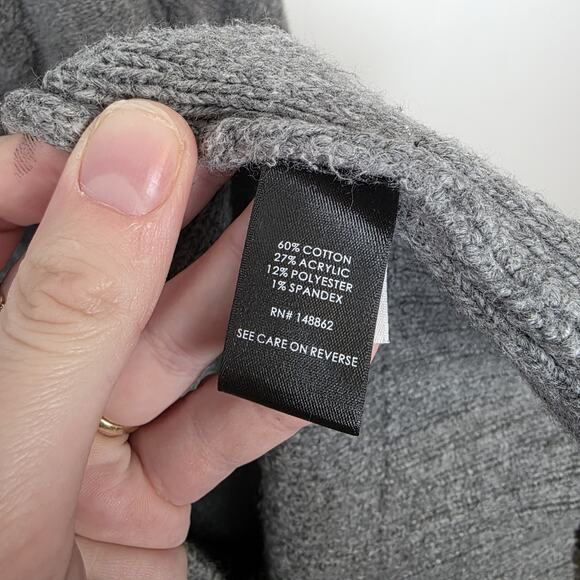 Torrid Gray Cable Knit At The Knee Thick Winter Cute Sweater Dress Size 3X - Picture 4 of 7